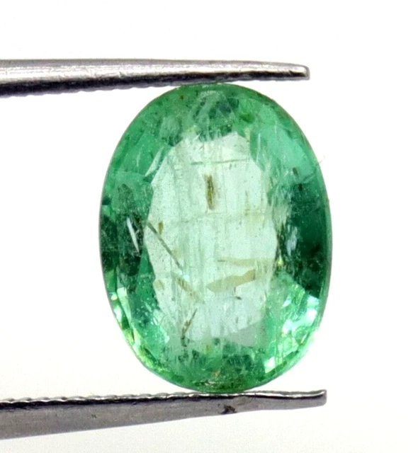 AAA 1.90 CT 100% Vert Naturel Zambie Émeraude Desseré Coupe Ovale Gemme