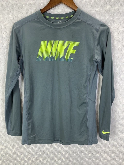 Nike Shirt Youth XL Extra Large Grey Spell Swoosh Drifit Lightweight Kids Boys