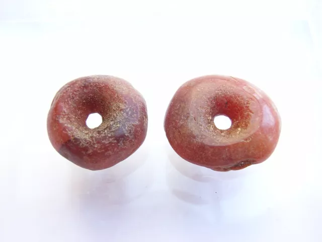 2 Ancient Neolithic Quartz Beads, Stone Age,  VERY RARE !