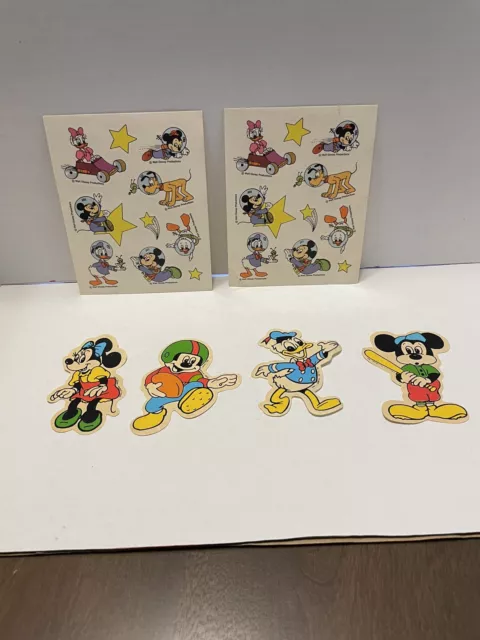 Lot of Vintage Walt Disney Productions Stickers Mickey Mouse Baseball Football