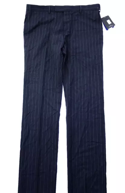 NWT - PAUL SMITH Men's 'PDXD-058J-35' Navy Stripe WOOL/SILK TROUSER / PANTS -36