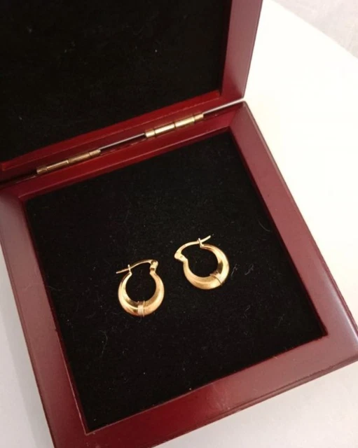 Boucles D'oreilles Or 18K 750 Torsadé Avec Micro-diamants - Occasion Très Bon état - Poinçon Français