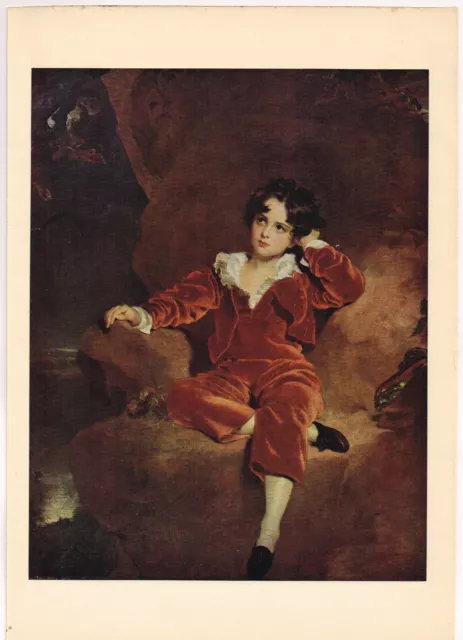 Master Lambton The Red Boy by Sir Thomas Lawrence Vintage Old Print Picture 1934