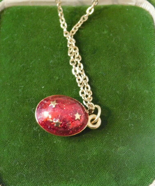 Pendentif œuf Fabergé Style Russe - émail Rose Et Or, Forme œuf, Thème Pâques, Neuf Avec étiquettes