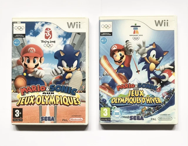 LOT 2 JEUX Mario Sonic Aux Jeux Olympiques - Nintendo Wii - Complet