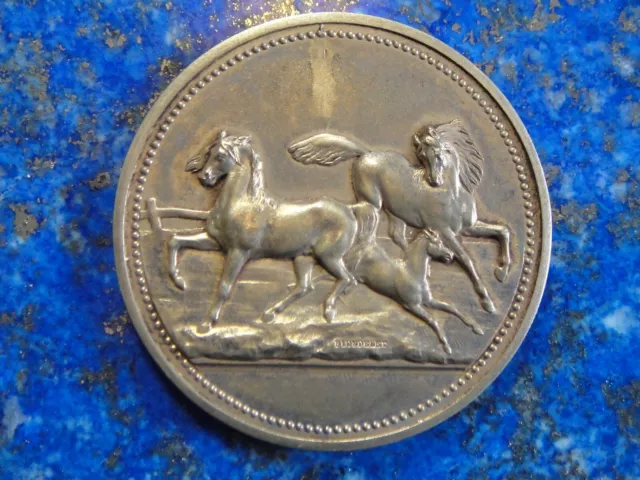 Médaille Argent Vermeil Syndicat Cheval de Trait CLUIS Indre - 1930 - Blondelet