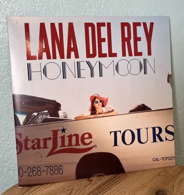 Disco de vinilo rojo transparente Lana del Rey luna de miel 2 LP + folleto - 2015