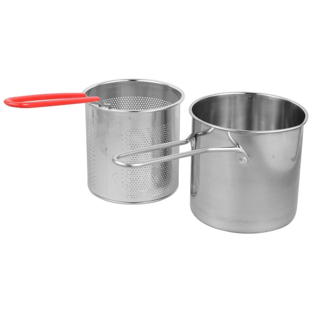 Contenitore Per Olio E Grasso In Acciaio Inox 1,3L Con Filtro E Coperchio – Rosso, Lavabile In Lavastoviglie