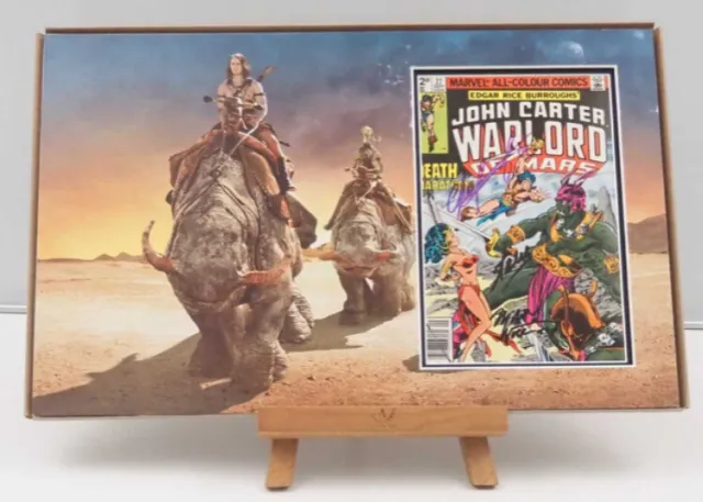 Marvel John Carter Warlord Of Mars Mounted Comic Signed By Stan Lee Marv Wolfman