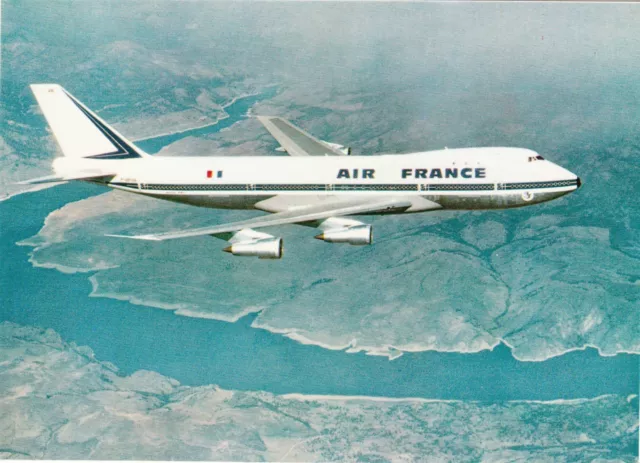 Carte postale AVION AVIATION BOEING 747 AIR FRANCE