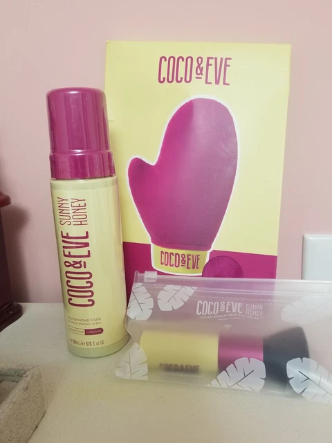 Coco & Eve Sunny Honey Bali Bronzing Foam With Mitt & Brush - Ultra Dark