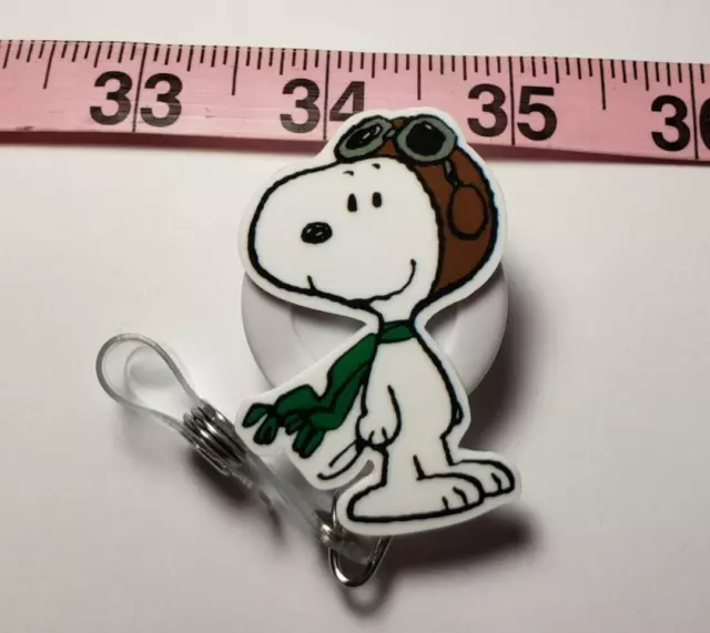 CUTE SNOOPY PEANUTS ID Badge Card Holder with Retractable ID Badge