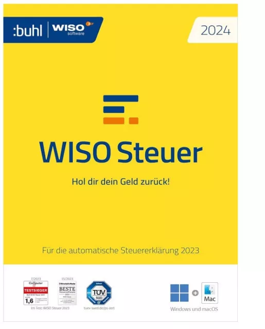 WISO Steuer 2024 Download-Version: Unbenutzt: 5 Steuererklärungen übrig