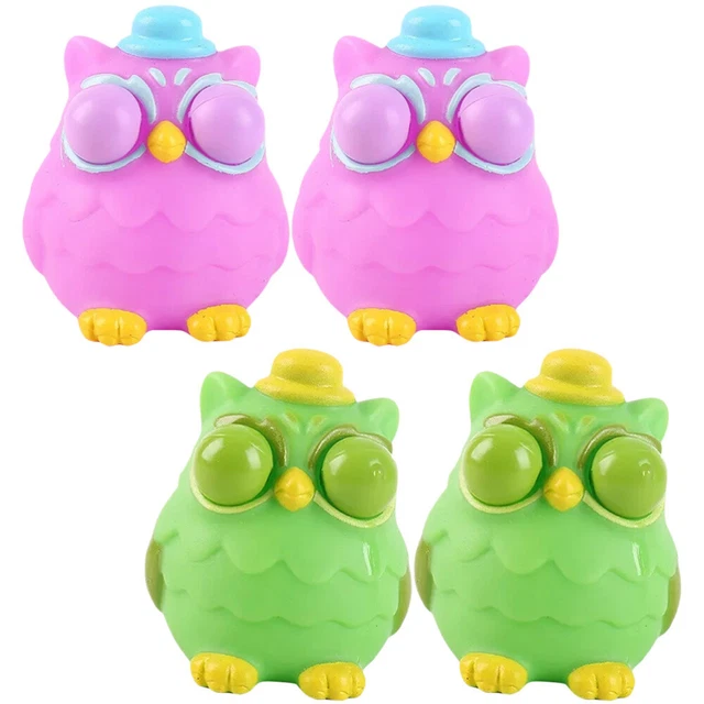 4 PZ GUFO dagli occhi pop palla da stress animale regali per feste per bambini palline da stress