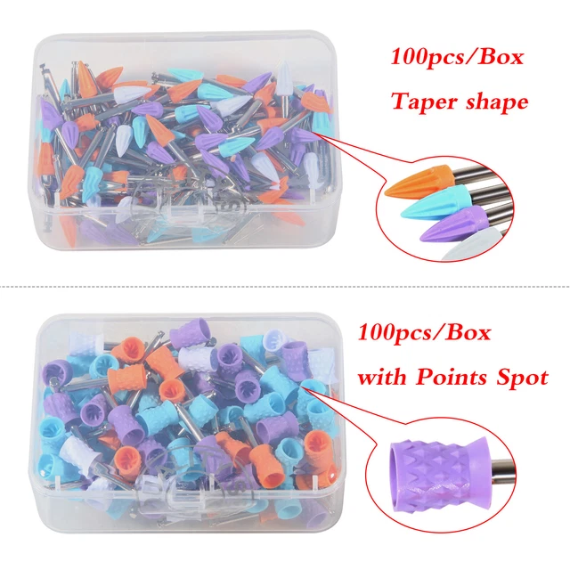 100 Pcs Dental Polishing Prophy Prophylaxis Cups Screw On Type Rubber Polisher