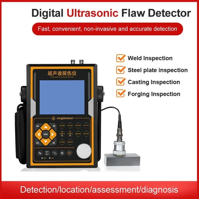 Rilevatore digitale di errori ad ultrasuoni NDT dispositivi macchina di prova metallo 0 ~ 15000 mm