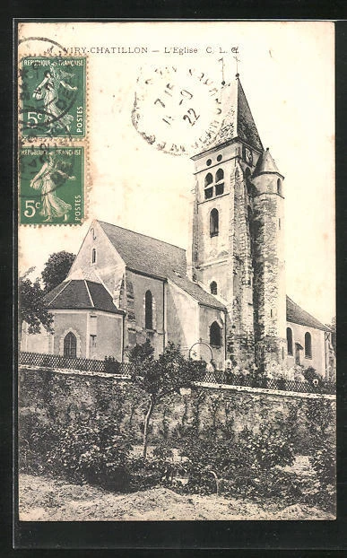 CPA Viry-Chatillon, The Church 1922