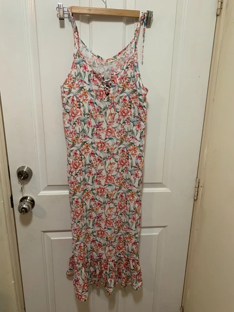 MAMBO WOMENS DRESS Summer Beach Boho Maxi Tropical Floral Logo