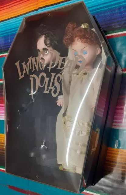 Living dead dolls - edgar allan poe & annabel lee - poupée - mezco - 2009 - bon