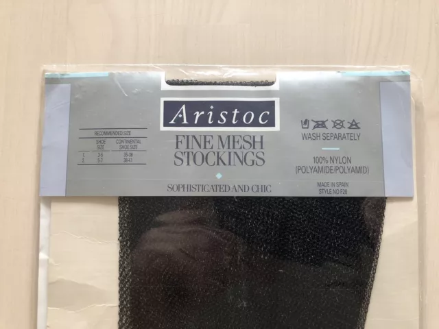 Vintage Aristoc Fine Mesh Stockings Size 1