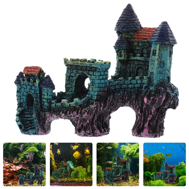 Aquarium Landscape Decoration Fish Tank Castle Landscaping Creepypasta Animal
