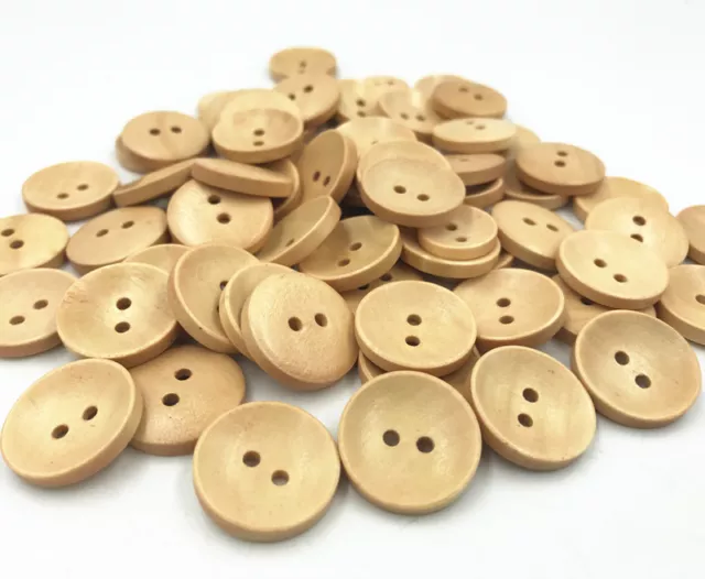 100X Wooden buttons Round 2-holes sewing scrapbooking crafts accessories 20mm