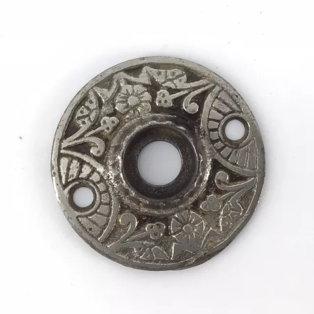 Antique Victorian Eastlake Cast Metal Rosette Door Plate Escutcheon