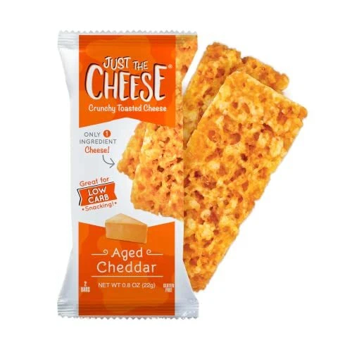 Snack bajo en carbohidratos Just the Cheese Bars - Snack ceto al horno alto en proteínas gluten Fr