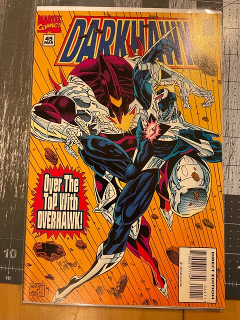 Darkhawk #49 Marvel Comics, HTF Low Print Run 1st Overhawk combined shipping