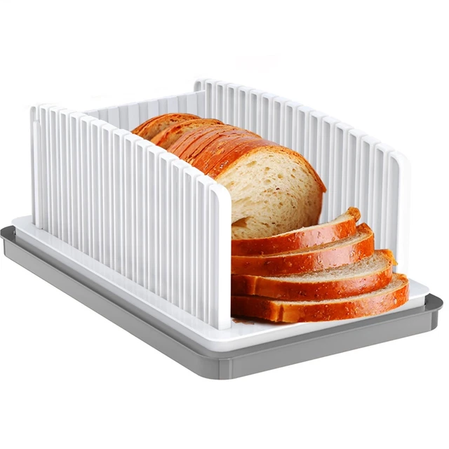 Relaxdays Affettatrice Manuale Per Pane In Bambù – Regolabile Con Raccogli-Briciole