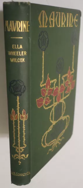 c. 1888 MAURINE & OTHER POEMS HB ELLA WHEELER WILCOX, Fine Art Nouveau binding