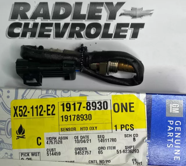 New Gm Oem Oxygen O2 Sensor- General Motors Gmc 19178930