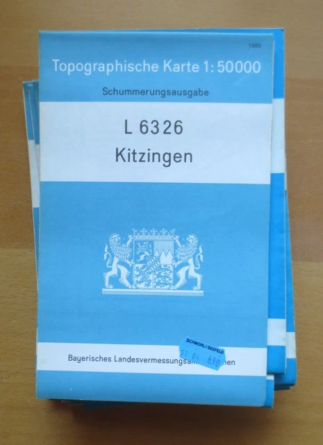 r1-1) Topographische Karte 1 : 50000   Kitzingen   L 6326