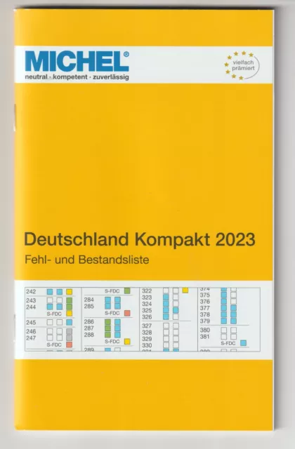 Michel Fehlliste Deutschland Kompakt 2923, neuwertig