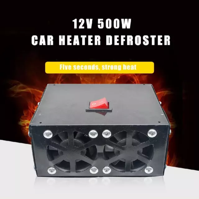 Ventilador de 12 V 500 W para automóvil camión calefacción calentador parabrisas descongelador Demister