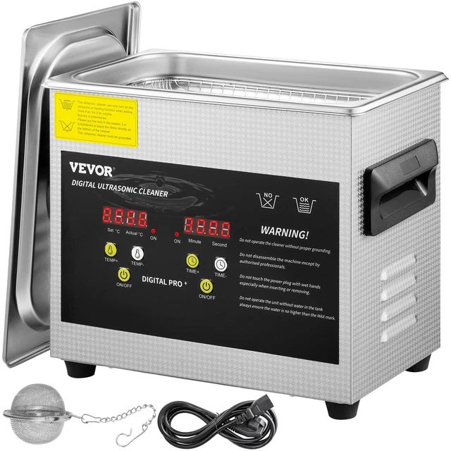 3L Ultrasonic Cleaner W/ Heater 40KHz Stainless Steel Dentures WHOLESALE POPULAR