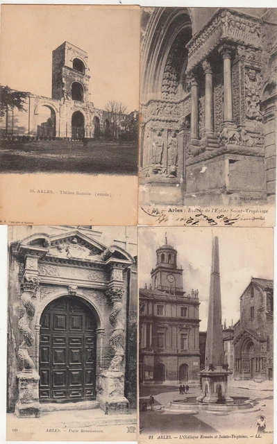 Lot 4 cartes postales anciennes PROVENCE ARLES 2