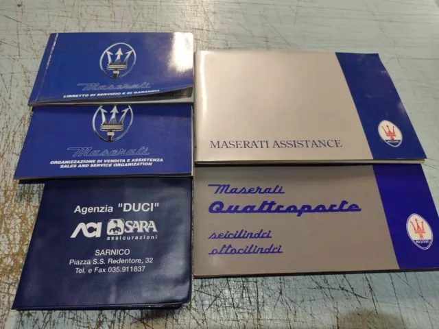 Maserati Quattroporte Service Pack Service Book And Hand Book / Manual