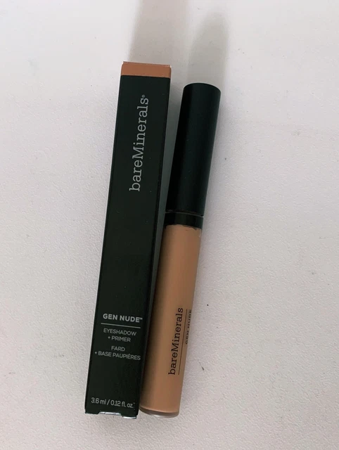Sombra de ojos desnuda BareMinerals Gen + imprimación llave baja - tamaño completo 3,6 ml / 0,12 oz.