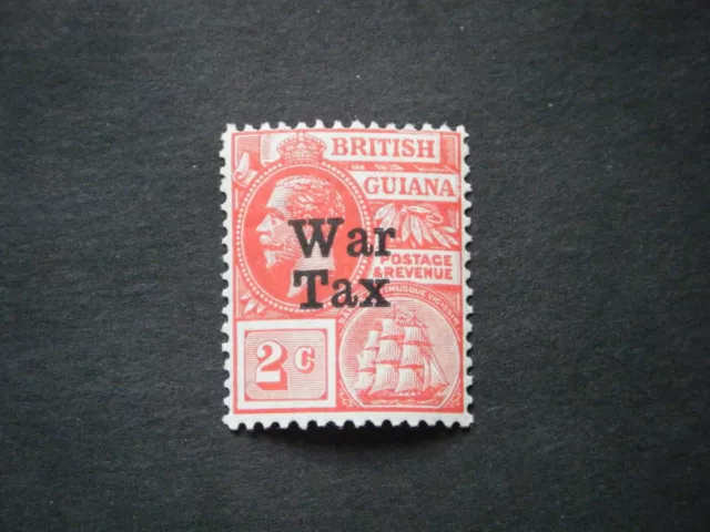 British Guiana KGV 1918 2c scarlet War Tax SG271 MM