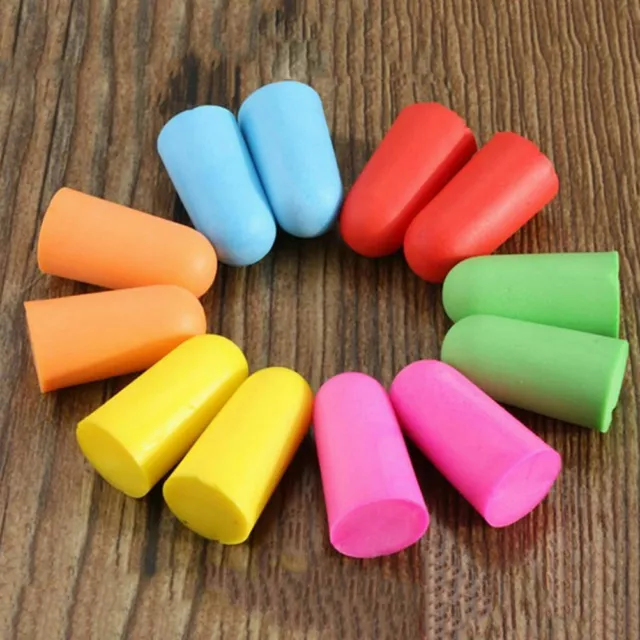 100 X PREMIUM SOFT FOAM EAR PLUGS Anti Noise / Sleep / Travel Reusable Earplugs