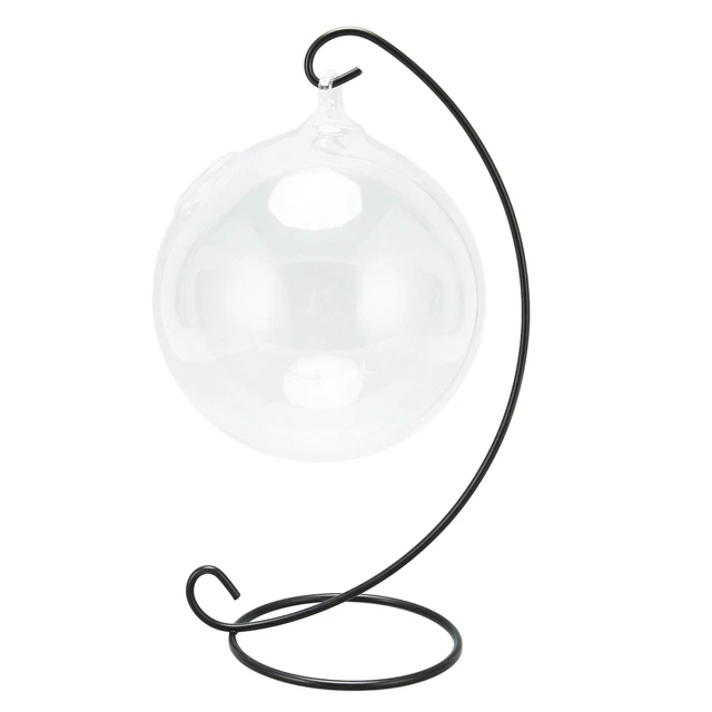 Hanging Glass Fish Tank Transparent Desktop Hanging Glass Fish Bowl With Sta Chu 3