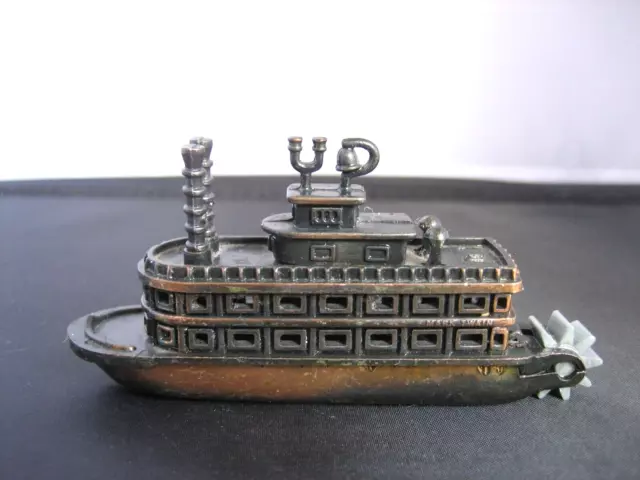 Vintage hand made miniature metal ship pencil sharpener