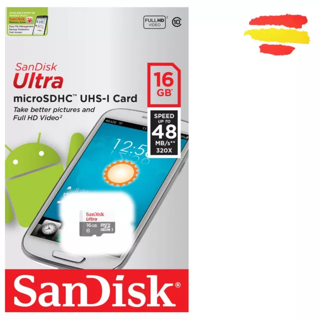 Tarjeta De Memoria Sandisk Ultra Clase 10 Microsdhc Micro Sd 16 Gb 16Gb 2