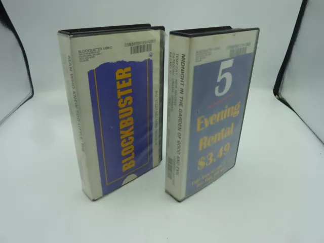 Lot of 2 Vintage Blockbuster VHS Clamshell Case Man Who Knew too Little Movie