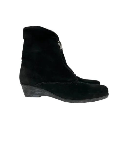 La Canadienne Women's Sharlina Faux Fur Waterproof Wedge Ankle Boots - Black