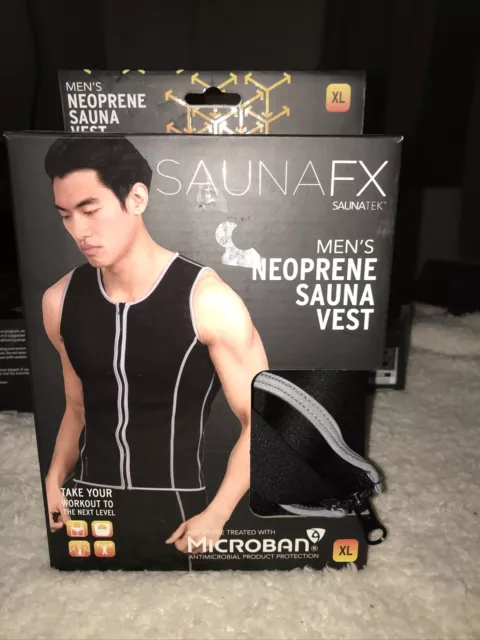 SaunaFX Men's XL Neoprene Sauna Vest SaunaTek Black New