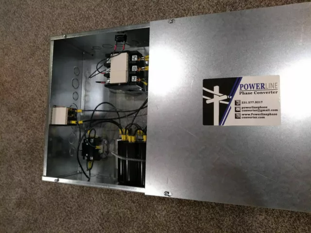 25 HP Rotary Phase Converter Panel With Push Button ON/OFF