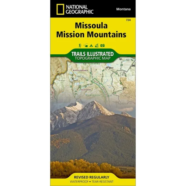 National Geographic Missoula Mission Mountains Trails Illustrated Topo Map #724