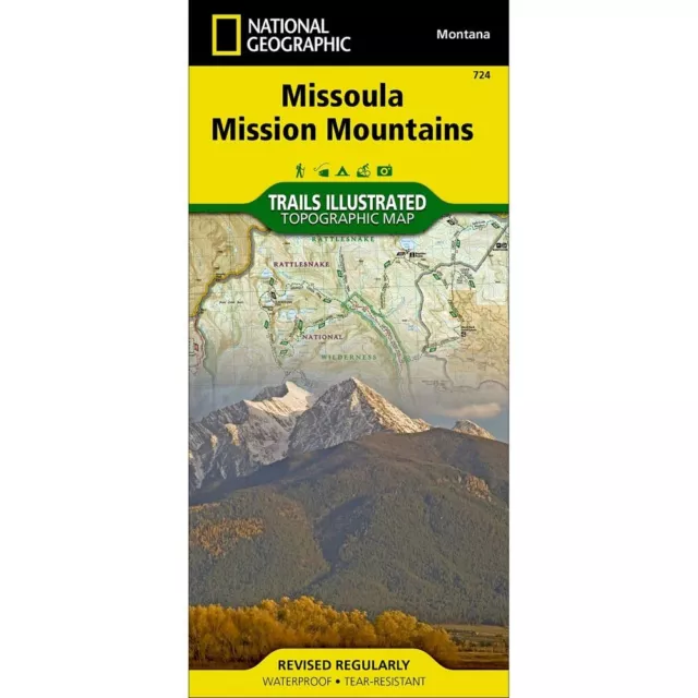 National Geographic Missoula Mission Mountains Trails Illustrated Topo Map #724